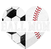 Ball Mom Heart Baseball Soccer Mom Women's Crop Top Tee