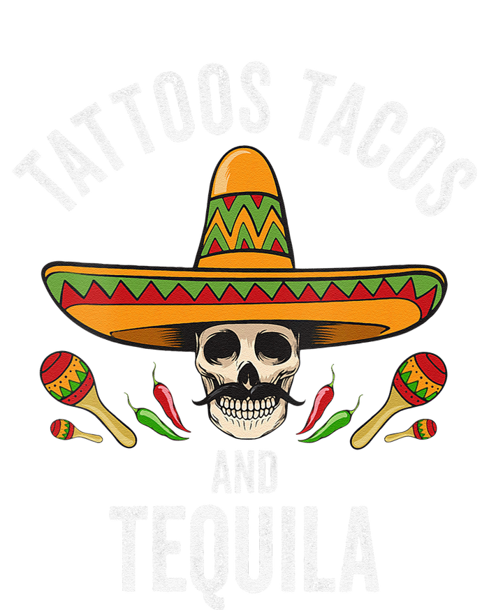 Tattoos Tacos Tequila Mexican Skull Cinco De Mayo Cooling Performance Crew T-Shirt