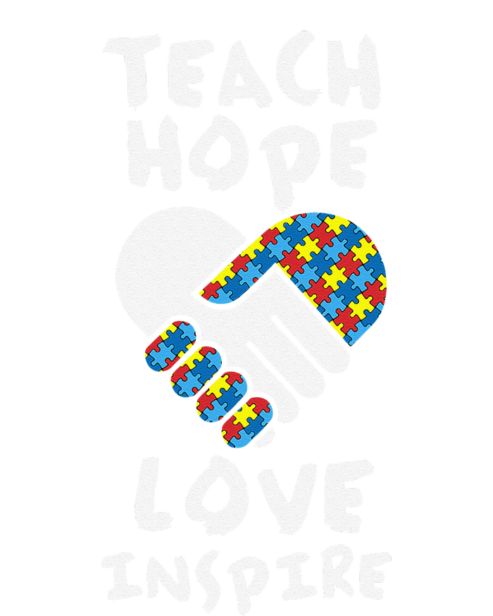 Autistic Awareness Month Teacher Teach Hope Love Autism Day Toddler Zip Fleece Hoodie