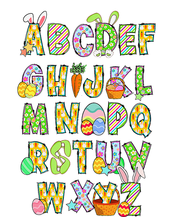 Happy Easter Day Alphabet Abcs Elemeno For Teacher Student T-Shirt