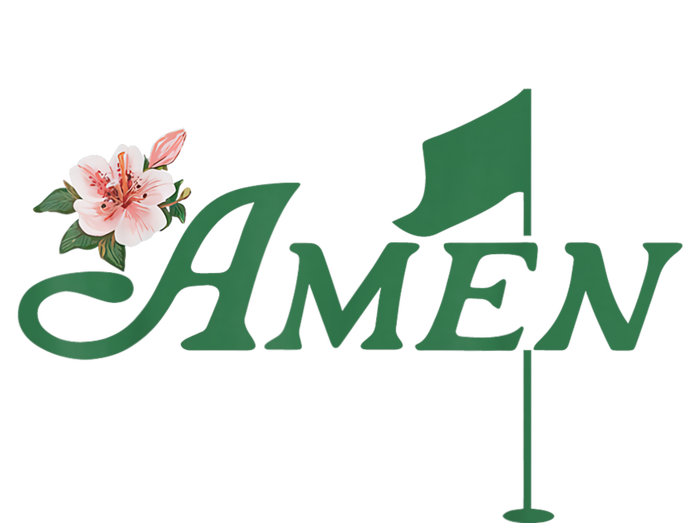 Amen Azalea Golf Masters Floral Golfing Enthusiast Womens Funnel Neck Pullover Hood