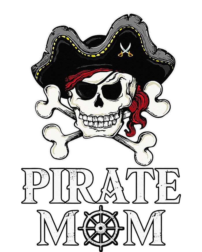 Pirate Mama Costume Jolly Roger Crossbones Short Acrylic Beanie