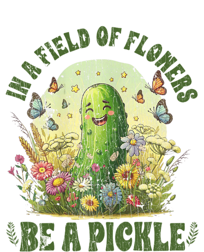 In A Field Of Flowers Be A Pickle Funny Pickle Lover Yupoong Adult 5-Panel Trucker Hat