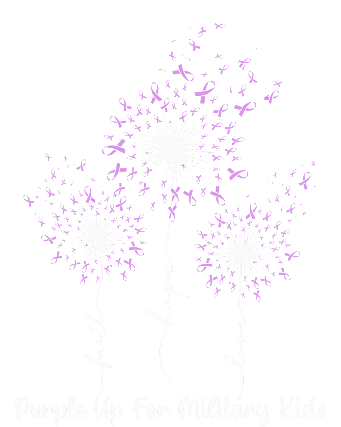 Dandelion Flower Purple Up For Military Kids Hoodie