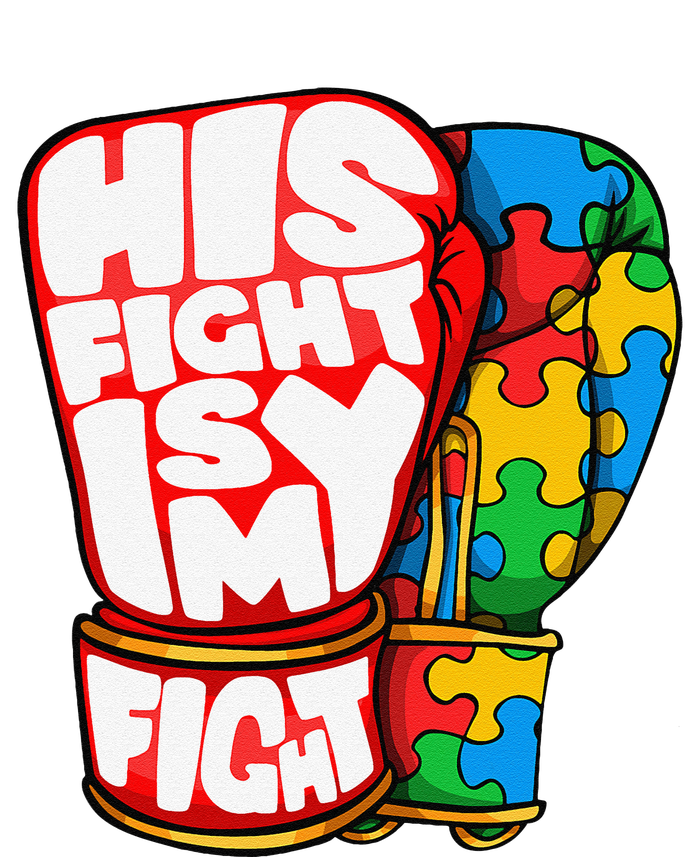 His Fight Is My Fight Autism Awareness Day For Mom Dad Coaster