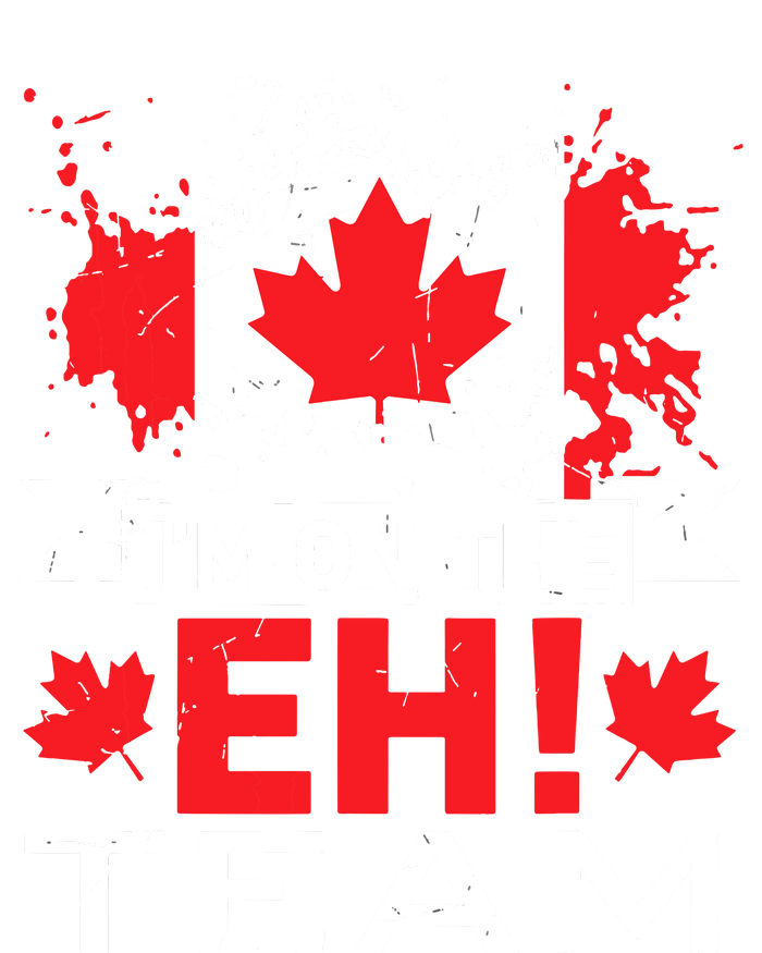 Retro Im On The Eh Team Maple Leaf Canadian Flag Canada Day Drawstring Bag