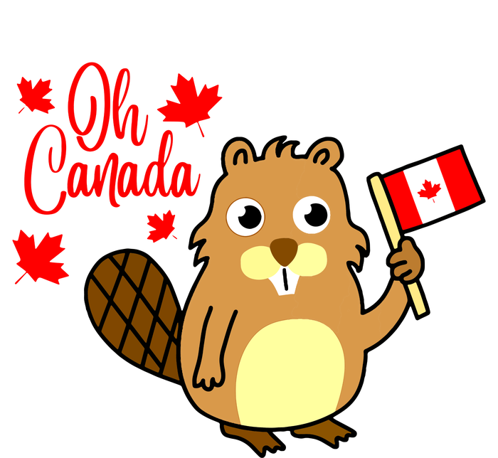 Happy Canada Day Funny Canadian Groundhog Flag Vneck Tank Top