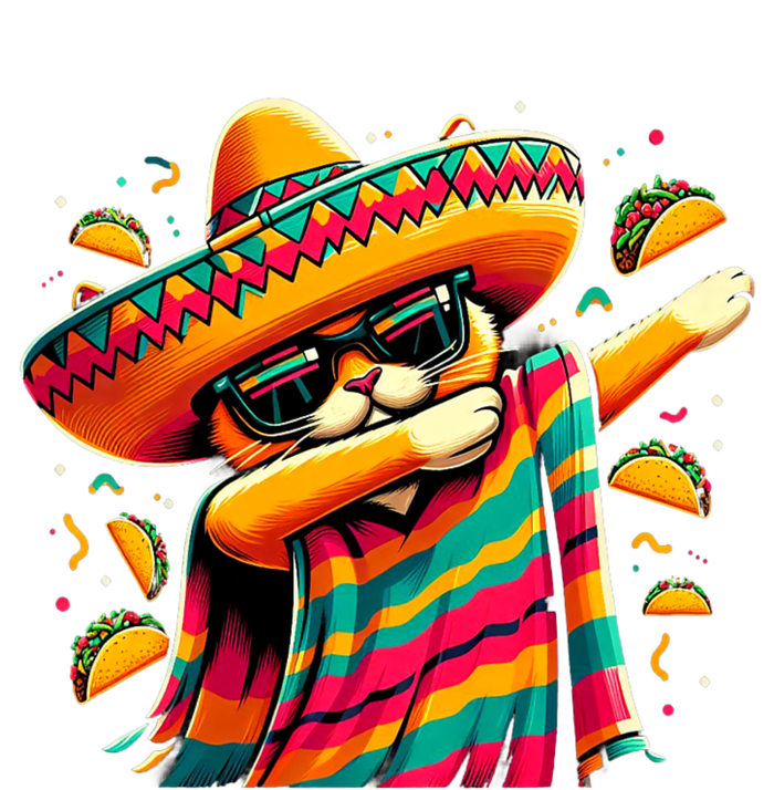 Cinco De Mayo Cat Dabbing Poncho Sombrero Mexican Fiesta T-Shirt