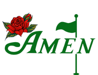 Masters Golf Tournament Golfing Amen Floral Master Golfer Women's T-Shirt