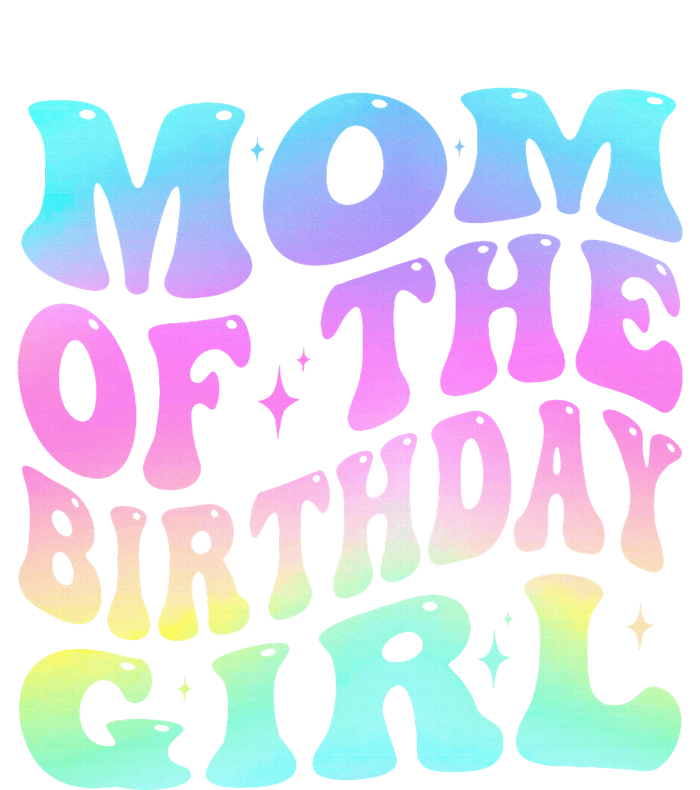 Mom Of The Birthday Girl Groovy Tie Dye For Mom Party Women's Long Sleeve Flannel Pajama Set 