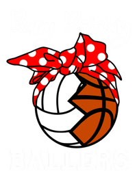 Busy Raising Ballers Funny Volleyball Basketball Mom Gift Valucap Bio-Washed Visor