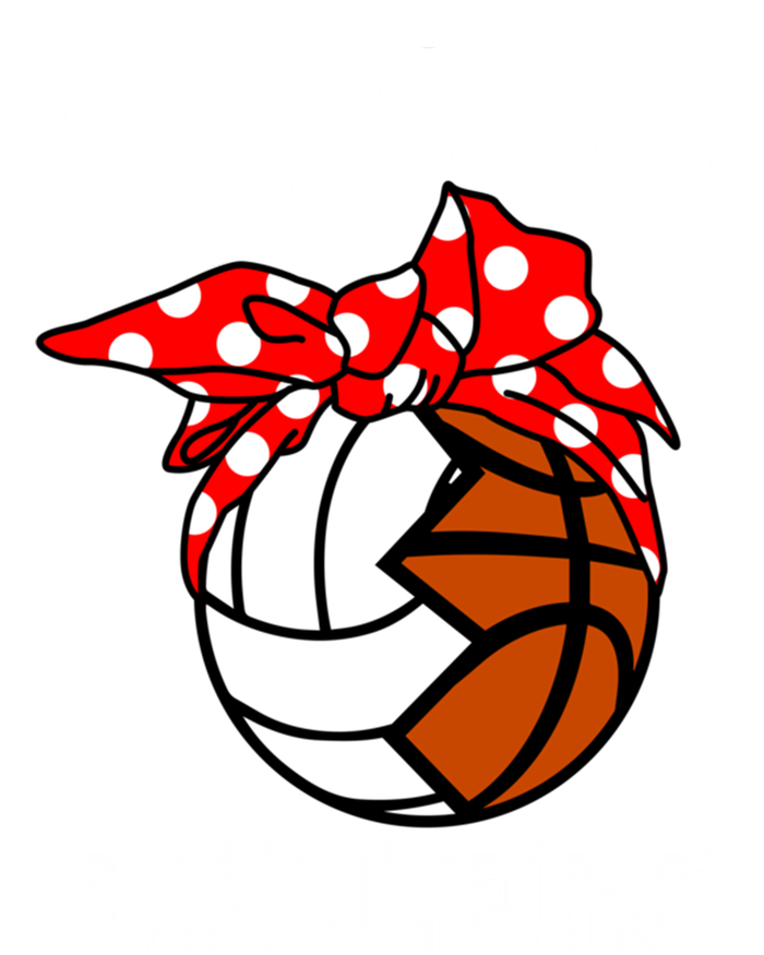 Busy Raising Ballers Funny Volleyball Basketball Mom Gift Valucap Bio-Washed Visor