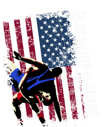 Distressed Look Wrestling Gift American Flag Gift T-Shirt