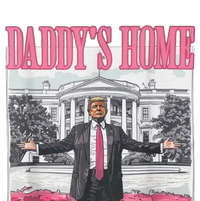 Funny Trump Pink Daddys Home  Trump 2024 Womens Funnel Neck Pullover Hood