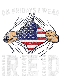 On Fridays I Wear Red Usa Support American Troops Women's Flannel Pajama Set