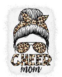 Messy Bun Cheer Mom Leopard Cheerleader Women Mothers Day Sweatshirt