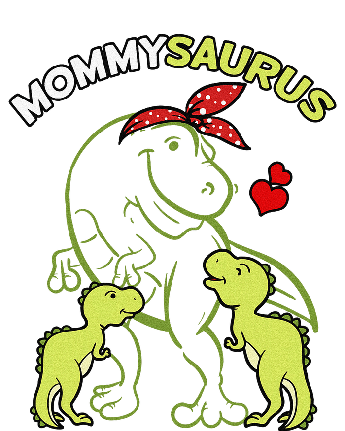 Mommysaurus Mommy 2 Child Dinosaur Mom Mothers Day T-Shirt