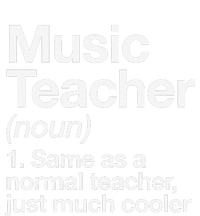 Music Teacher Definition Funny Back To School First Day Women's T-Shirt