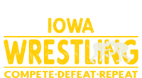 Iowa Wrestling Compete Defeat Repeat Gift Women's Racerback Tank