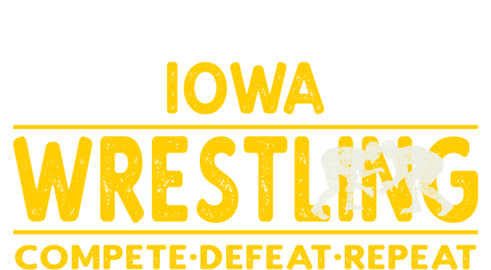 Iowa Wrestling Compete Defeat Repeat Gift Women's Racerback Tank