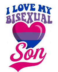 I Love My Bisexual Son Bisexual Pride Flag Rainbow Mom Dad Cute Gift Women's V-Neck T-Shirt