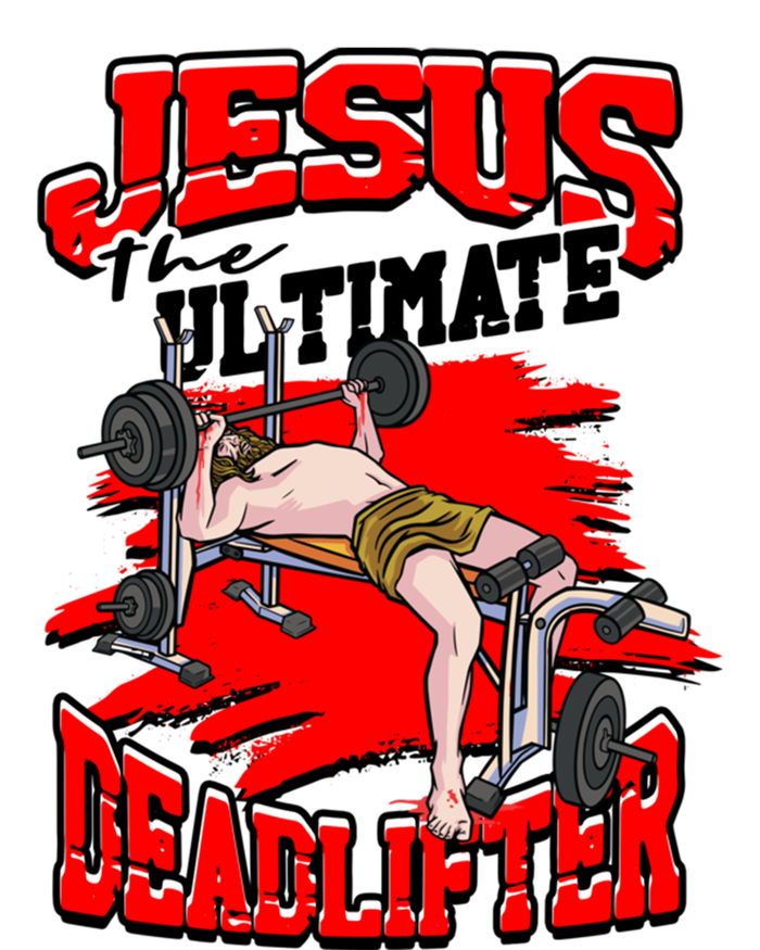 Jesus The Ultimate Deadlifter Msucle Deadlifting Funny Gift Full Zip Hoodie