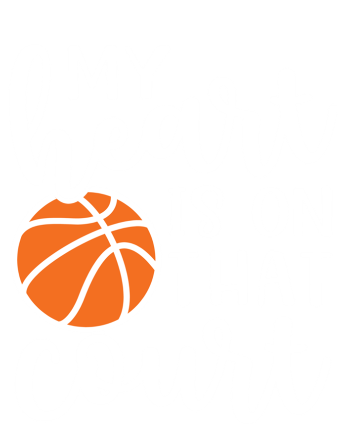 My Heart Is On That Court Mom Basketball Cute Funny Meaningful Gift Full-Length Apron With Pockets