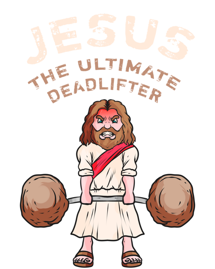 Jesus The Ultimate Deadlifter Funny Jesus Deadlift Gift Sustainable Knit Beanie