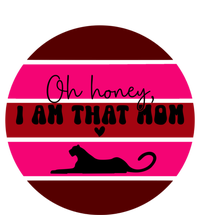 Oh Honey IM That Mom Leopard Mom Purple Sunset MotherS Day Great Gift Valucap Bio-Washed Visor