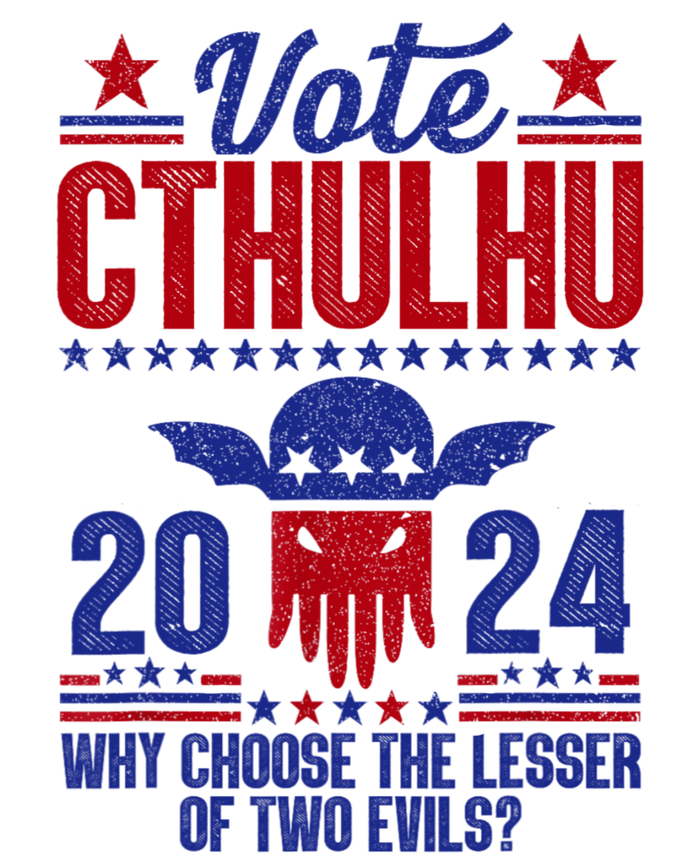 Vote 2024 Cthulhu President Choose The Lesser Of Two Evils Women's Fleece Hoodie