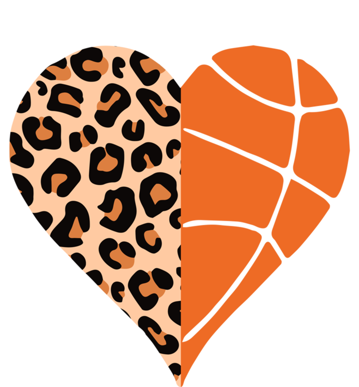 Love Basketball Leopard Printing Heart Funny Basketball Mom Cool Gift Premium T-Shirt