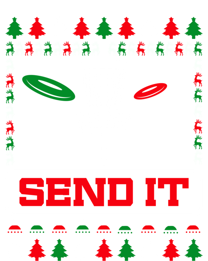 Send It Christmas Disc Golf Xmas Frisbee Golf Basket Chainz Funny Gift T-Shirt