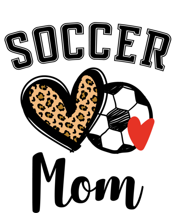 Soccer Mom Leopard Heart Gift Bumper Sticker