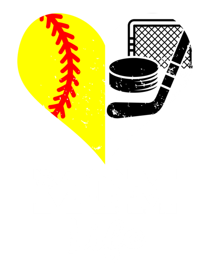 Mom Life Heart Funny Softball Hockey Mom Cute Gift Tie-Dye T-Shirt