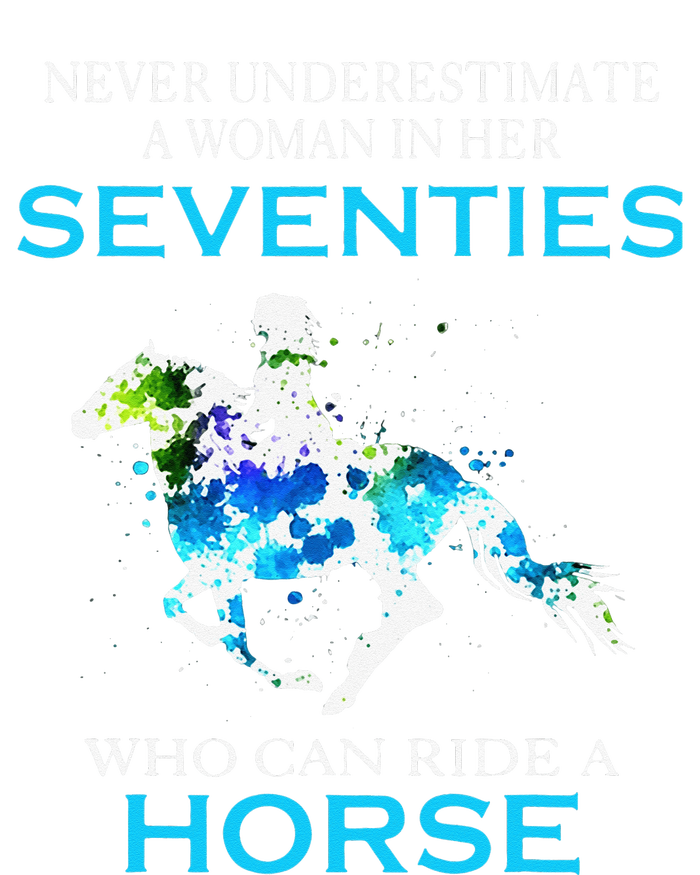 Never Underestimate A Woman In Her Seventies Ride A Horse Hooded Wearable Blanket