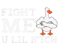 Fight Me U Lil Bitch Muscle Duck Funny Saying Women's Racerback Tank