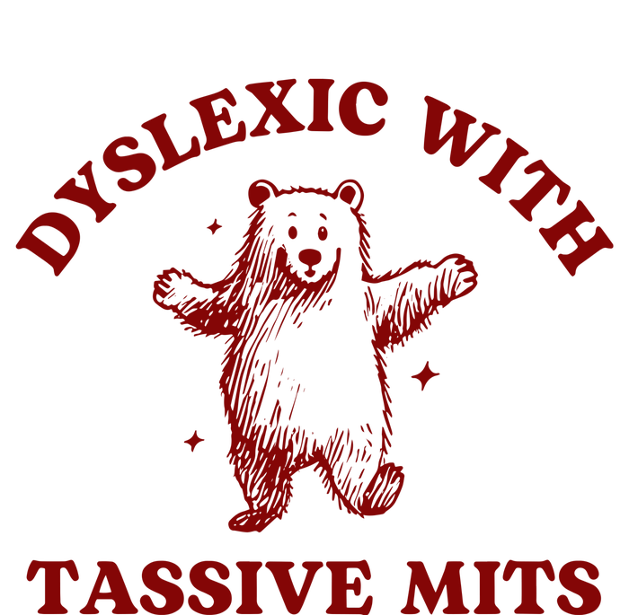 Dyslexic With Tassive Mits Bear Women's Perfect Tri Rocker Tank