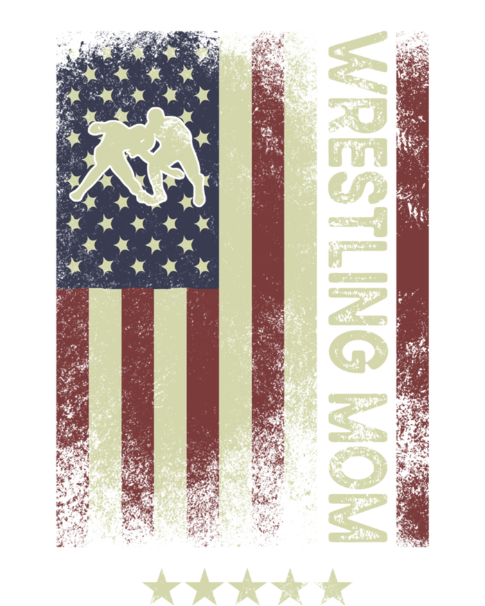 Usa American Flag Wrestling Mom Cute Gift T-Shirt