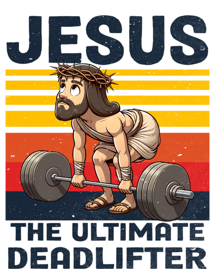 Vintage Jesus The Ultimate Deadlifter Funny Christian Gym Gift Kids Hoodie