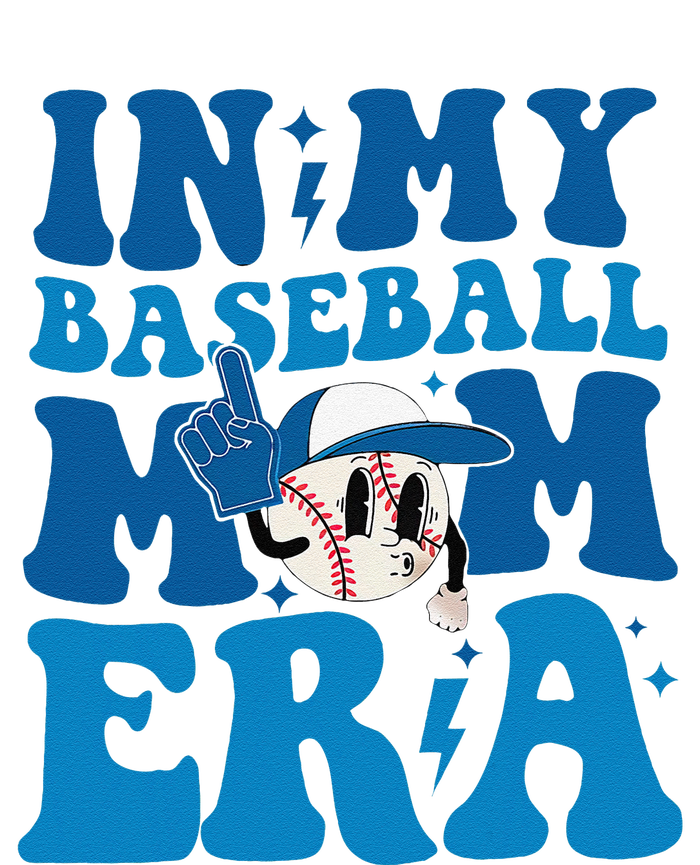 Retro In My Baseball Mom Era Smile Face Funny Mothers Day T-Shirt