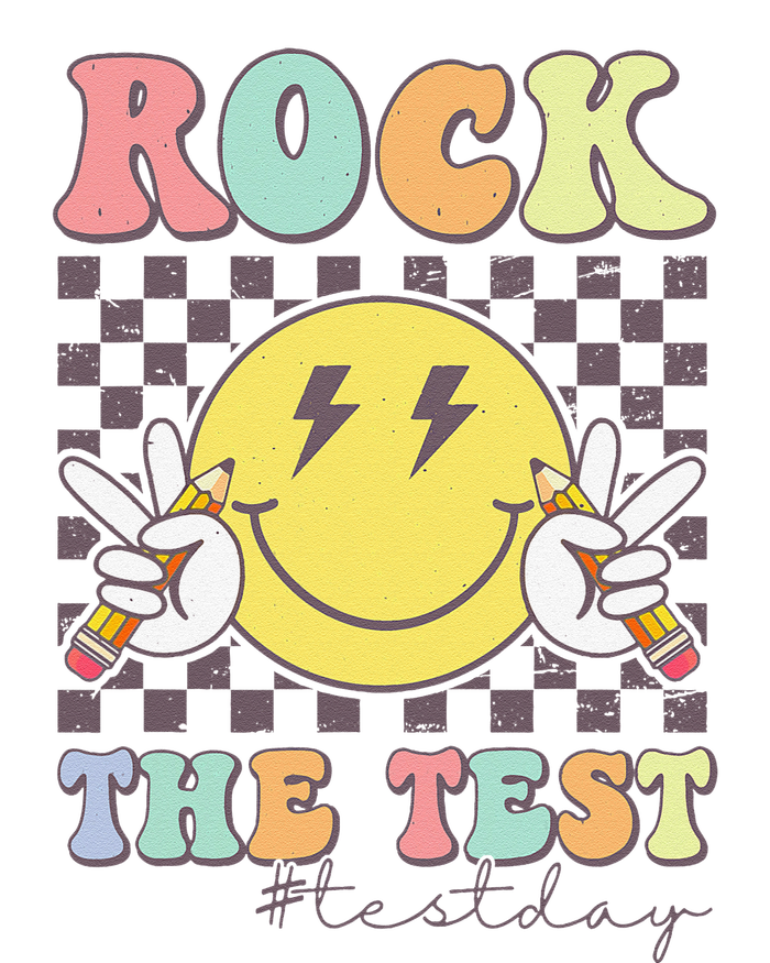 Rock The Test Testing Day Retro Motivational Teacher Student Long Sleeve Shirt