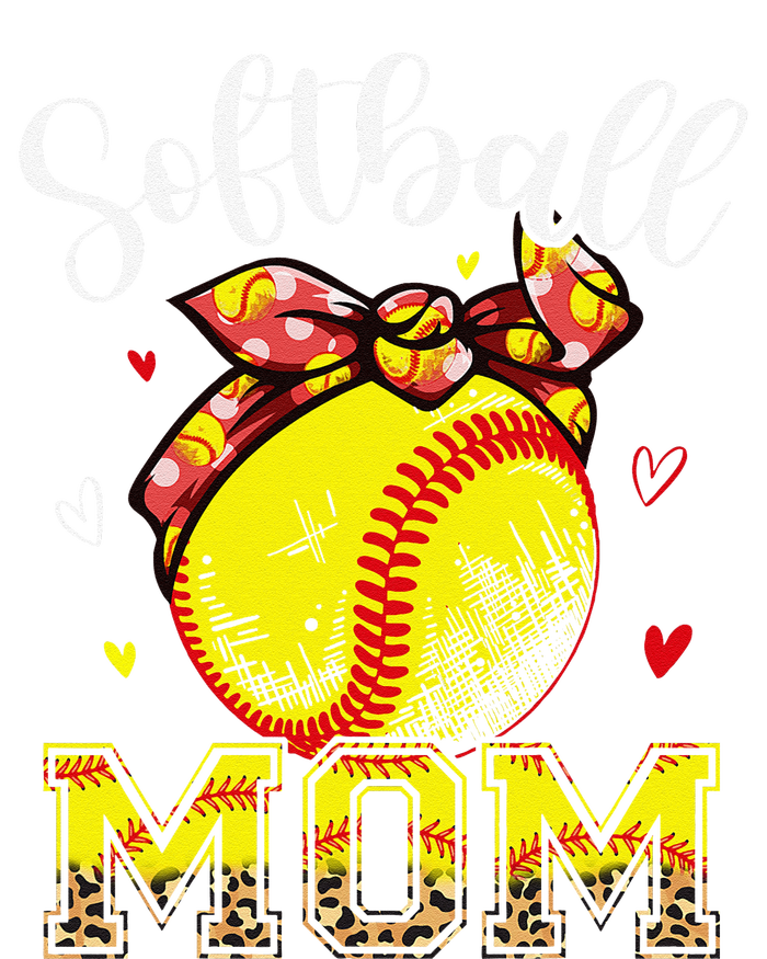 Softball Mom Headband Leopard Softball Ball Mothers Day Mama Tall Sweatshirt