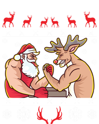 Santa Claus And Reindeer Arm Wrestling Ugly Christmas Cute Gift T-Shirt