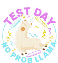 Test Day No Probllama Llama Teacher Testing Day Design T-Shirt