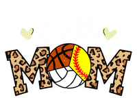 Ball Mom Leopard Softball Volleyball Basketball Player Mom Cool Gift T-Shirt