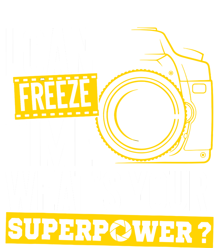 I Can Freeze Time Superpower Photographer Camera 7-Panel Snapback Hat