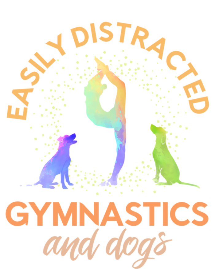 Easily Distracted By Gymnastics And Dogs Tumbling Gymnast Gift Long Sleeve Shirt