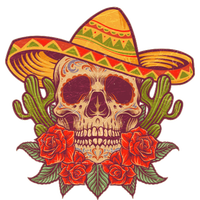 Vintage Cinco De Mayo Sombrero Skull T-Shirt