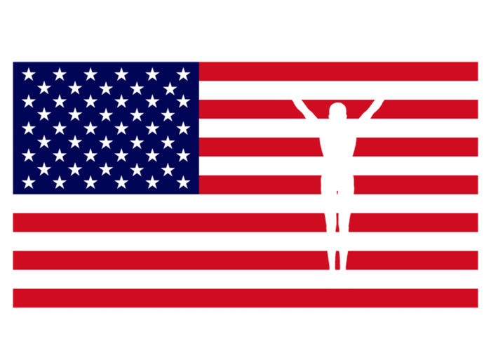 Gymnastics Mom Great Gift With Usa Flag T-Shirt