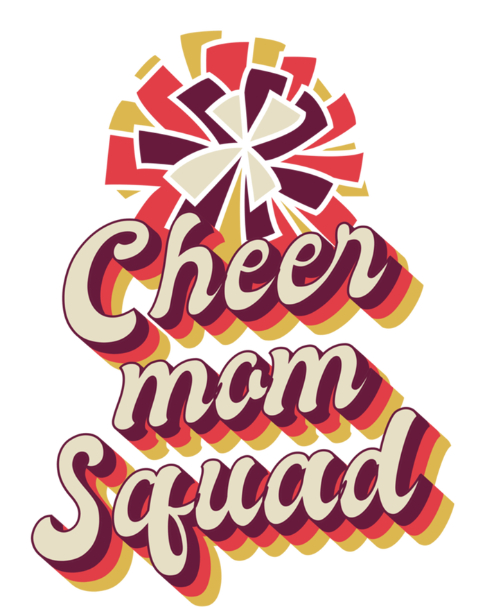 S Cheer Mom Squad Gift Pom Pom Retro Cheerleader Funny Gift Ladies Long Sleeve Shirt